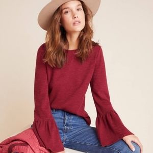 Anthropologie Porridge Joan Bell Sleeve Top - Fall